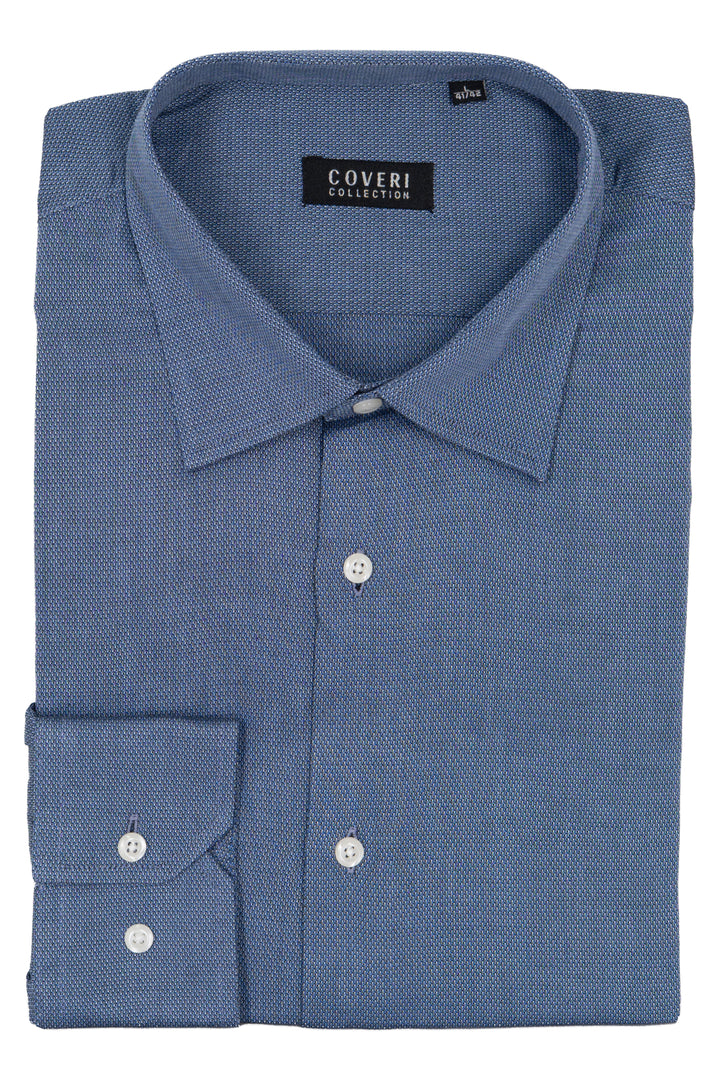 Camicia Coveri Collection collo classico in puro cotone operato