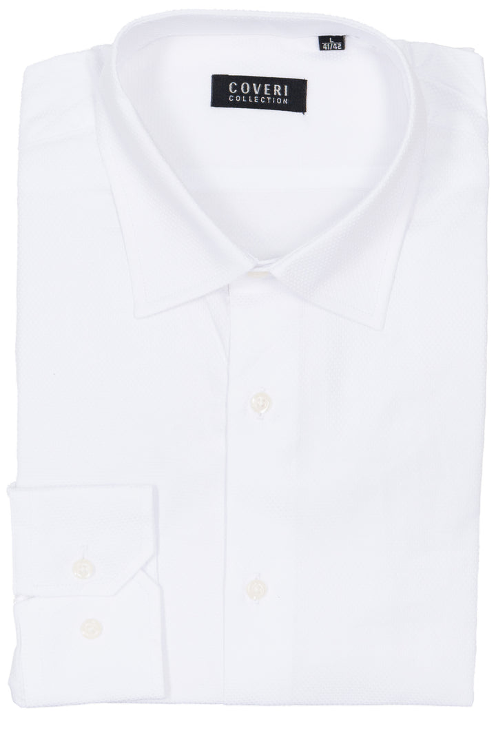 Camicia Coveri Collection collo classico in puro cotone operato