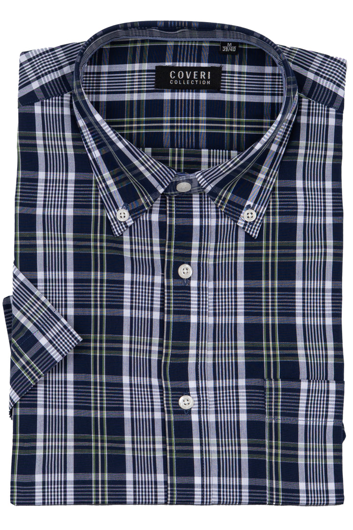 Camicia uomo Coveri Collection manica corta in puro cotone fantasia