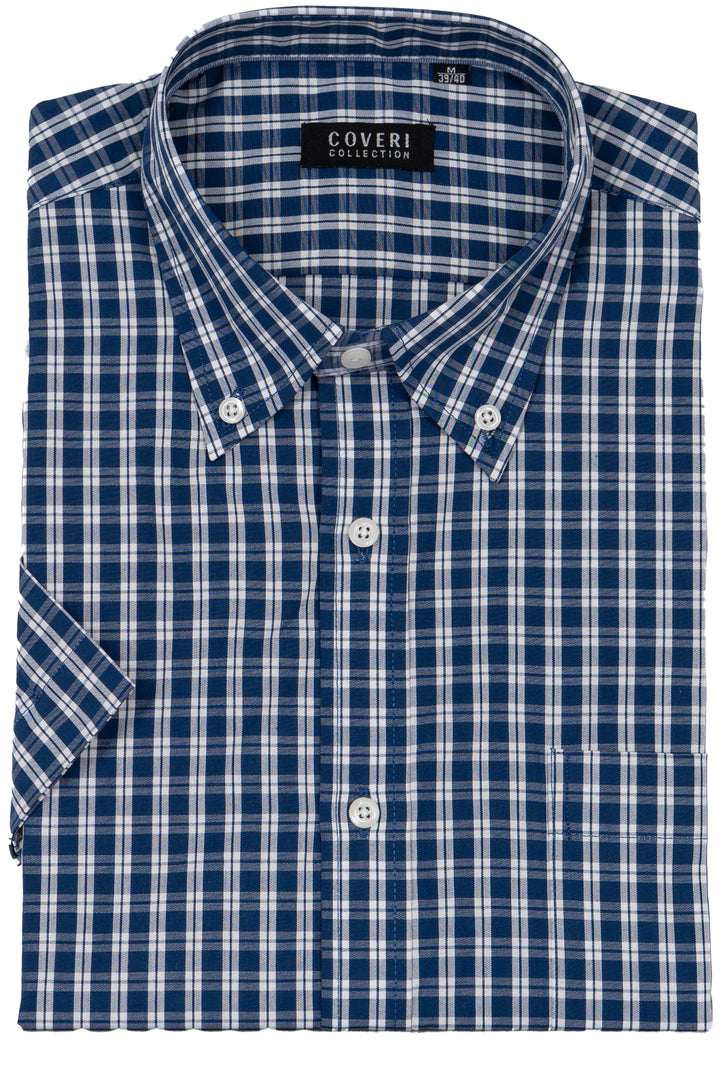 Camicia uomo Coveri Collection manica corta in puro cotone fantasia