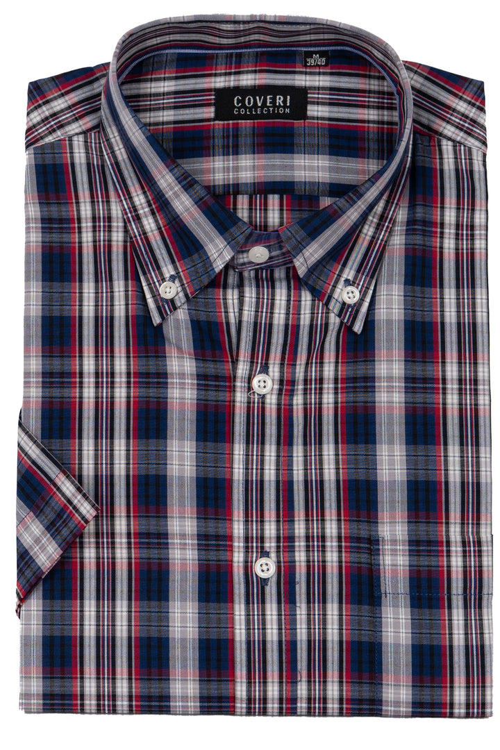 Camicia uomo Coveri Collection manica corta in puro cotone fantasia