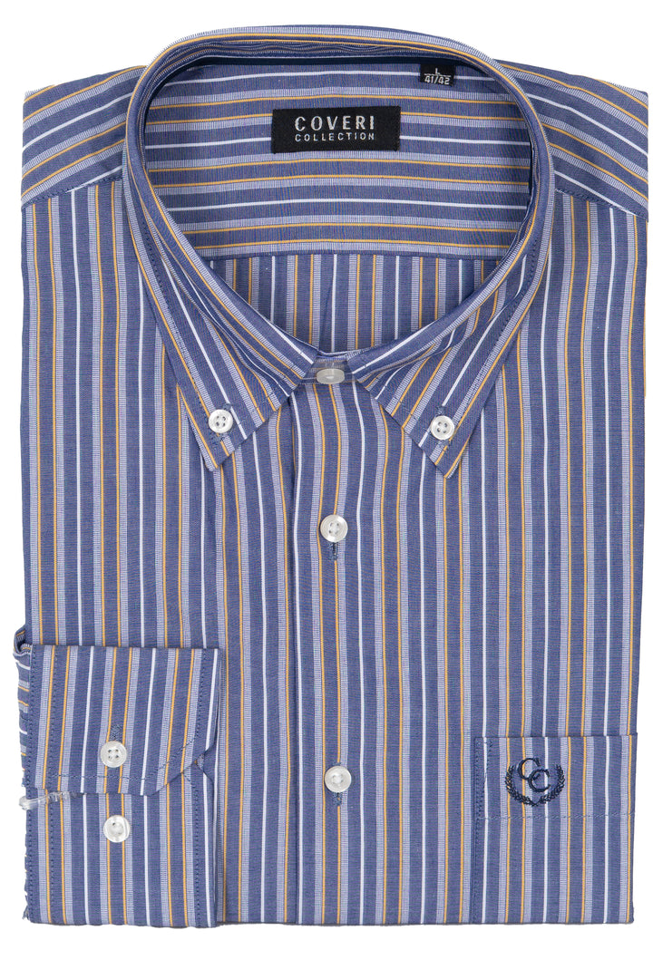 Camicia Coveri Collection button down in puro cotone fantasia