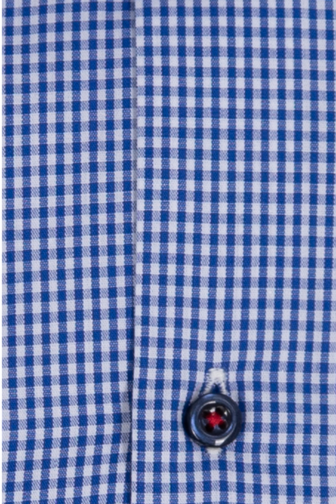 Camicia uomo button down Coveri Collection in puro cotone fantasia con interno collo e polsini in contrasto e ultimo bottone blu