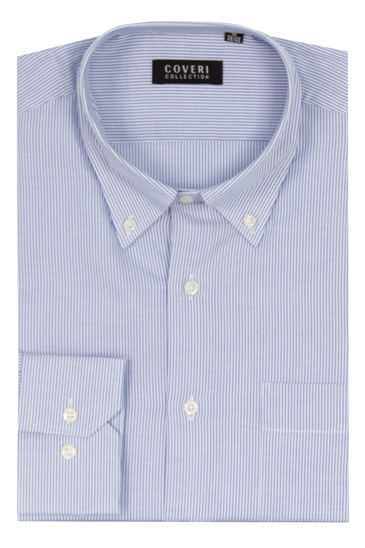 Camicia classica button down manica lunga a quadretti o righe