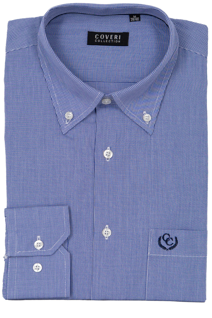 Camicia uomo Coveri Collection manica lunga in puro cotone fantasia