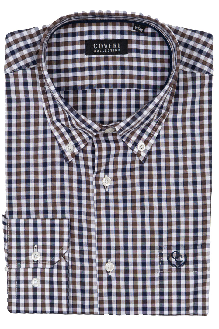 Camicia Coveri Collection button down in puro cotone fantasia
