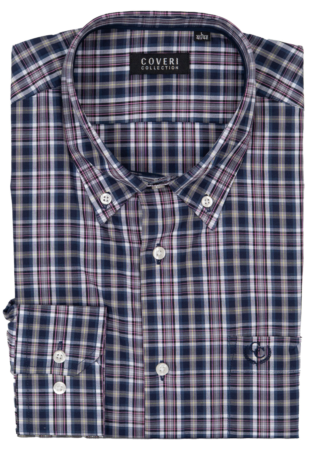 Camicia Coveri Collection button down in puro cotone fantasia
