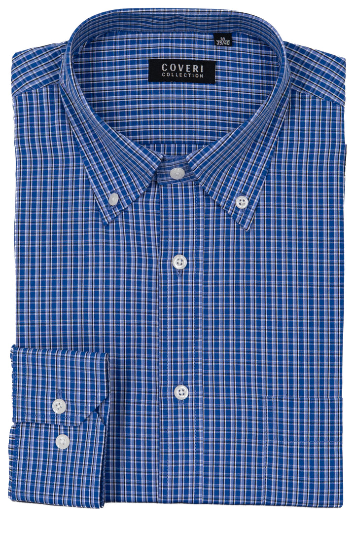 Camicia uomo Coveri Collection manica lunga in puro cotone fantasia