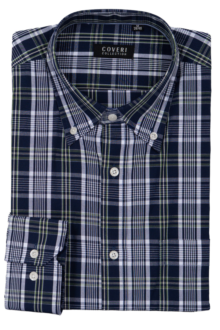 Camicia uomo Coveri Collection manica lunga in puro cotone fantasia
