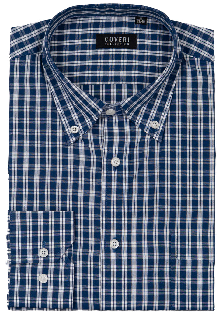 Camicia uomo Coveri Collection manica lunga in puro cotone fantasia