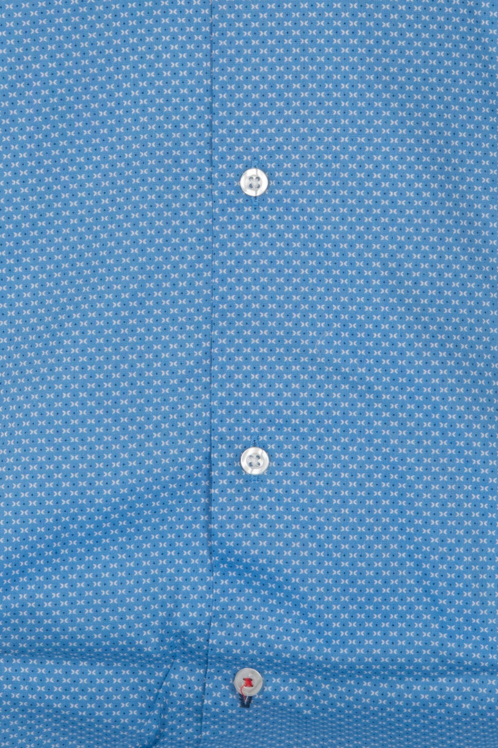 Camicia uomo Coveri Collection in cotone fantasia con logo ricamato sul petto e vestibilità slim fit