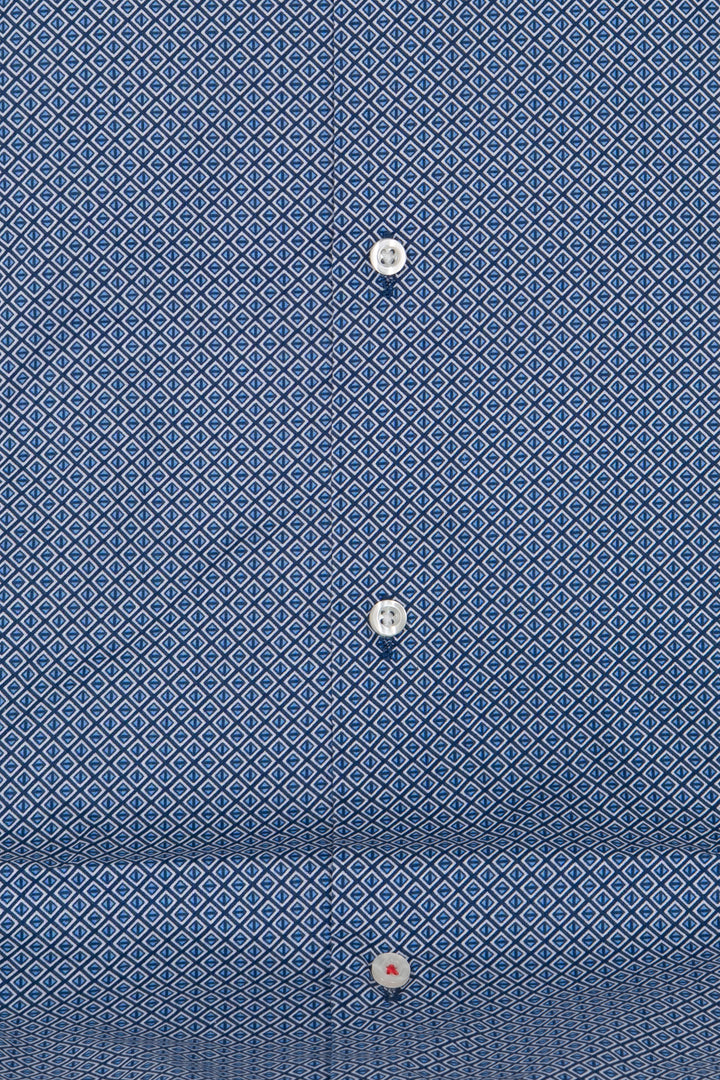 Camicia uomo Coveri Collection in cotone fantasia con logo ricamato sul petto e vestibilità slim fit