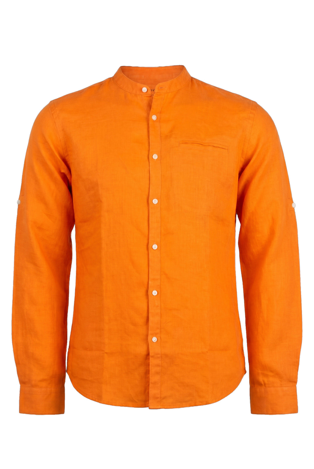 Camicia Uomo Coveri Collection in Puro Lino con Collo Coreana