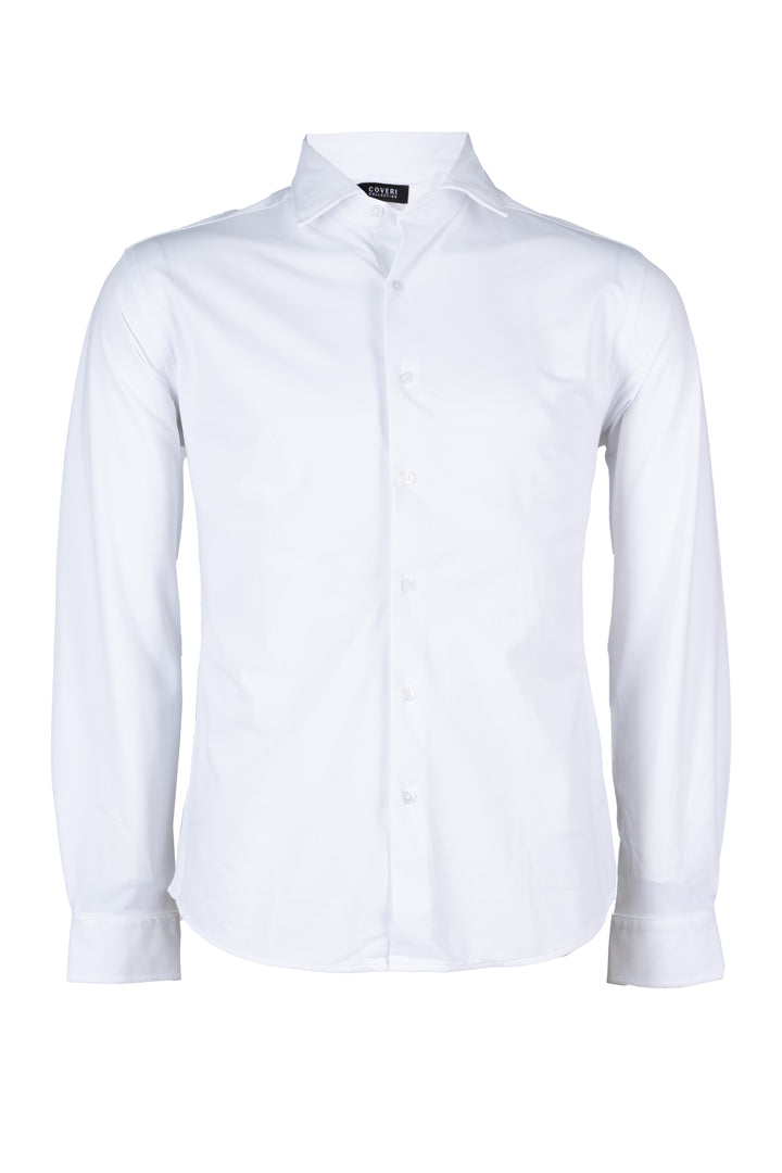 Camicia manica lunga stretch comfort stiro facile tinta unita