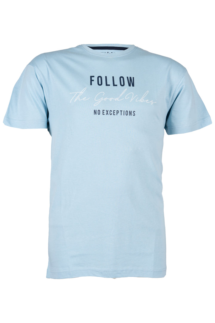 T-shirt girocollo uomo Coveri Collection tinta unita con stampa grande sul petto e parasudore in contrasto in puro cotone jersey