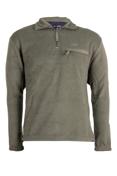 Felpa Uomo Con Mezza Zip E Colletto Alto In Pile - Senza Cappuccio, Taschino - Autunno/Inverno - 4