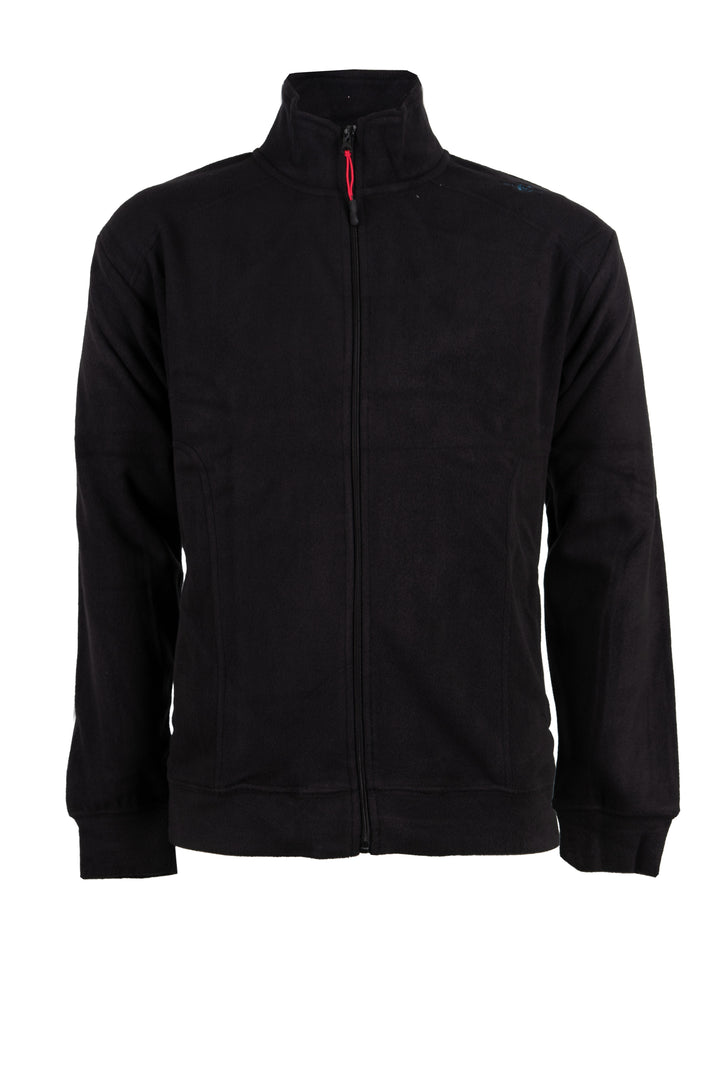Felpa in pile Coveri Viale Morin con zip intera e ricamo brand sulla spalla
