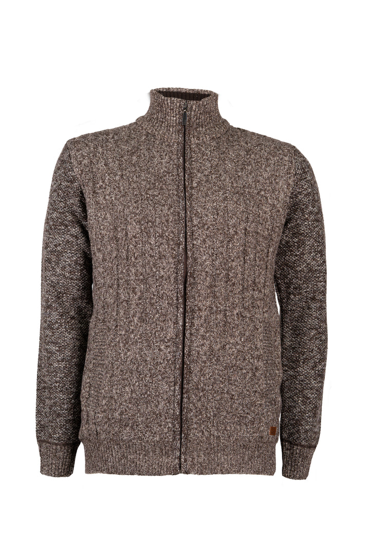 Giacca uomo full zip foderato in teddy con interno collo in contrasto