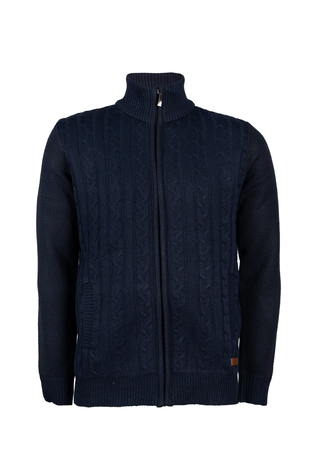 Giacca uomo full zip foderato in teddy con interno collo in contrasto