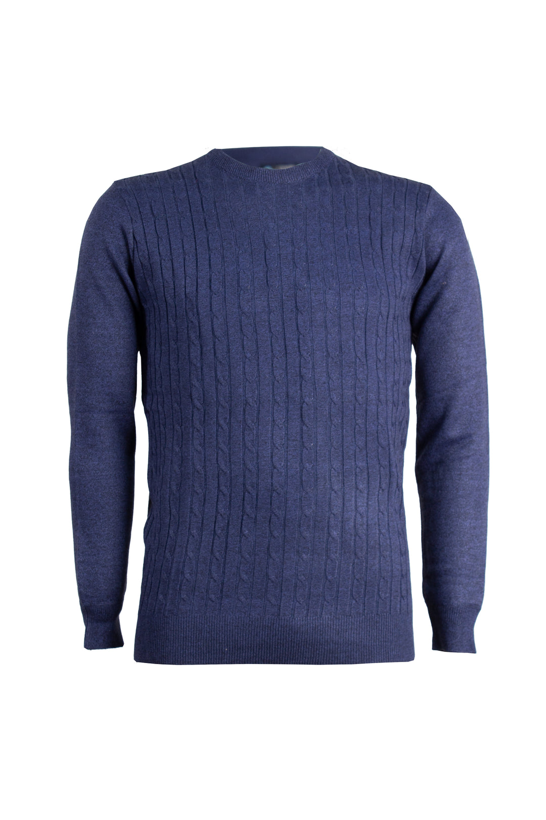 Pullover girocollo con trecce