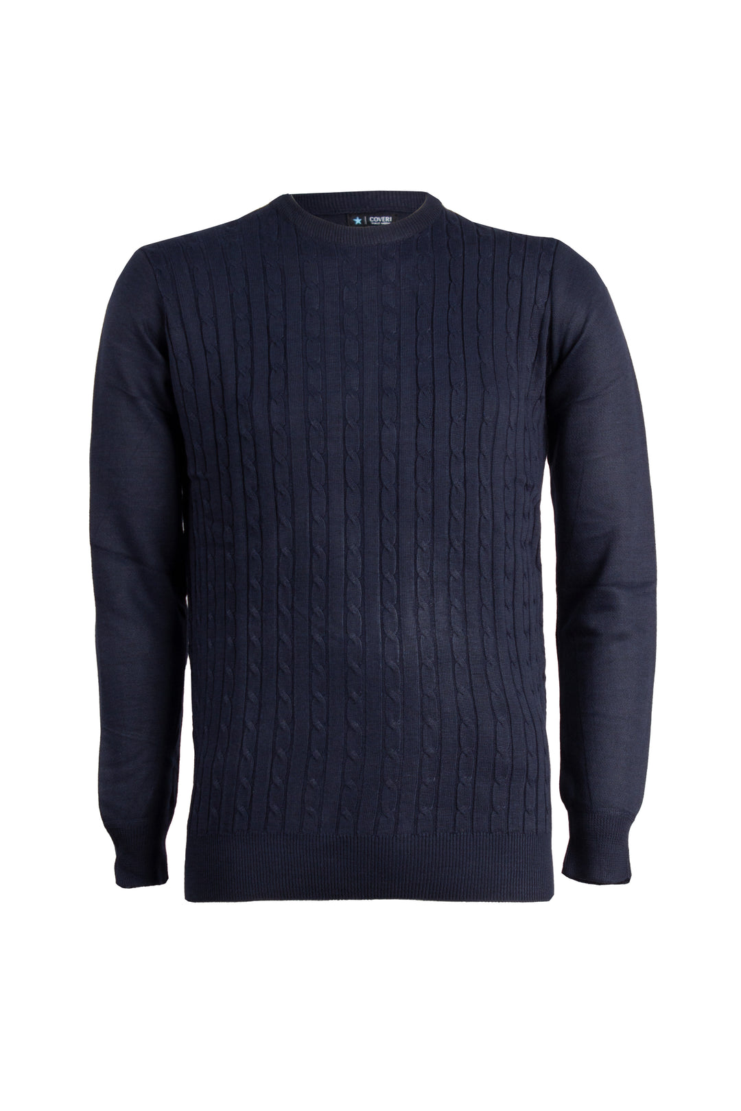 Pullover girocollo con trecce