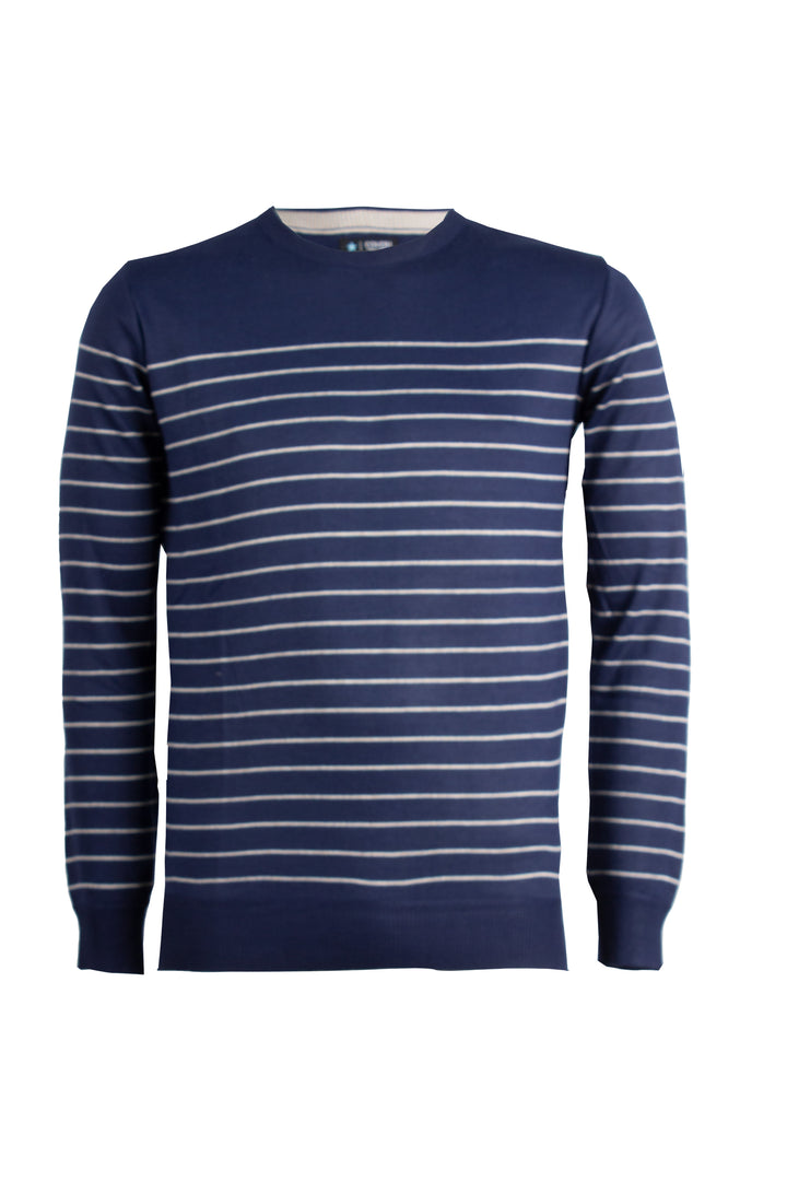 Pullover girocollo multiriga