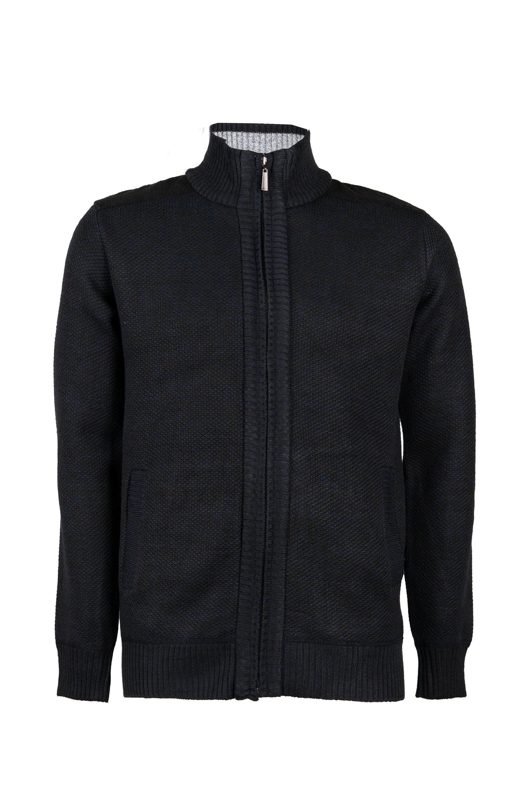 Pullover / giacca full zip foderato in pile a quadri con interno collo in contrasto