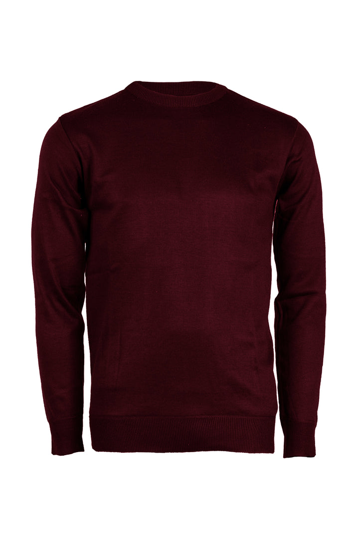 Pullover girocollo in poliestere uomo