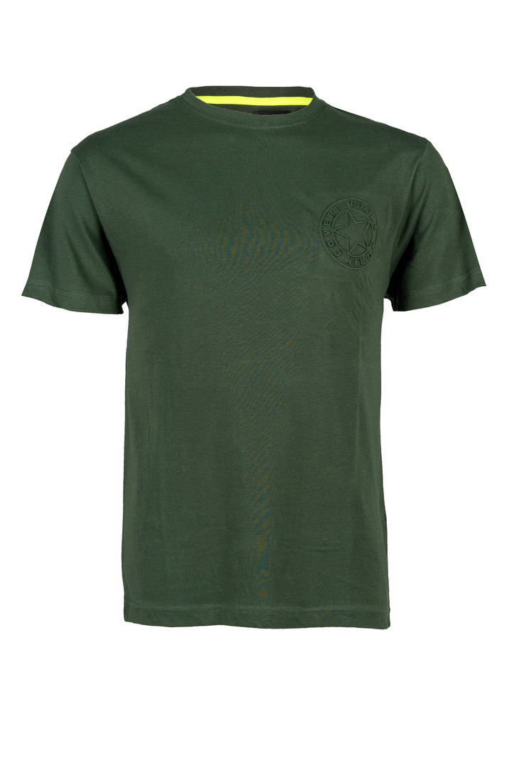 T-shirt girocollo uomo Coveri Collection tinta unita con stampa stella in rilievo