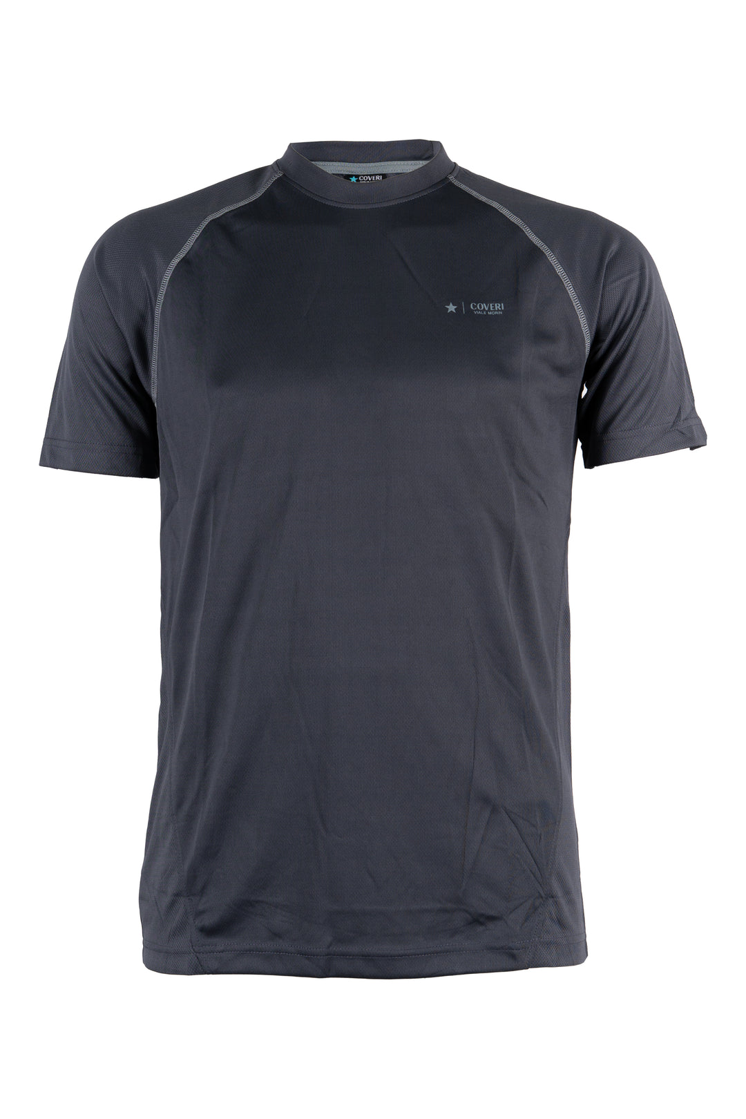 T-shirt tecnica uomo Coveri Viale Morin elasticizzata in tessuto nido d'ape con cuciture in contrasto