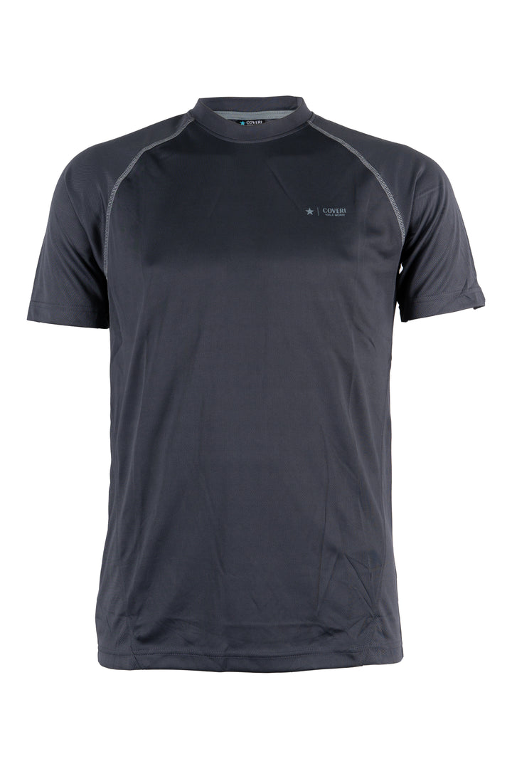 T-shirt tecnica uomo Coveri Viale Morin elasticizzata in tessuto nido d'ape con cuciture in contrasto