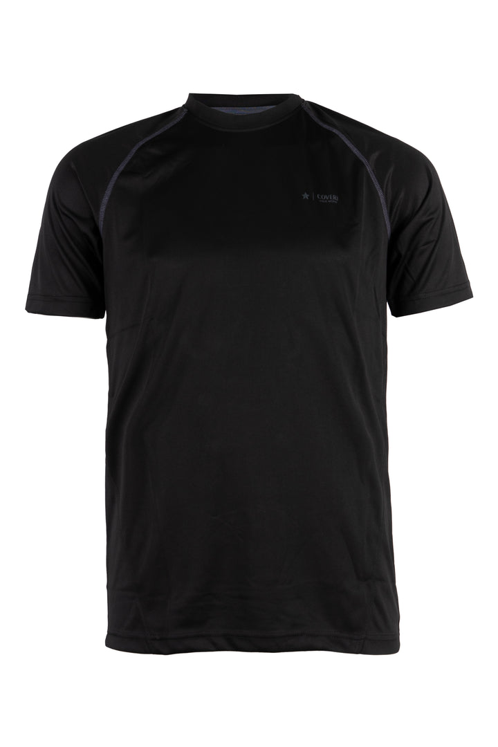 T-shirt tecnica uomo Coveri Viale Morin elasticizzata in tessuto nido d'ape con cuciture in contrasto