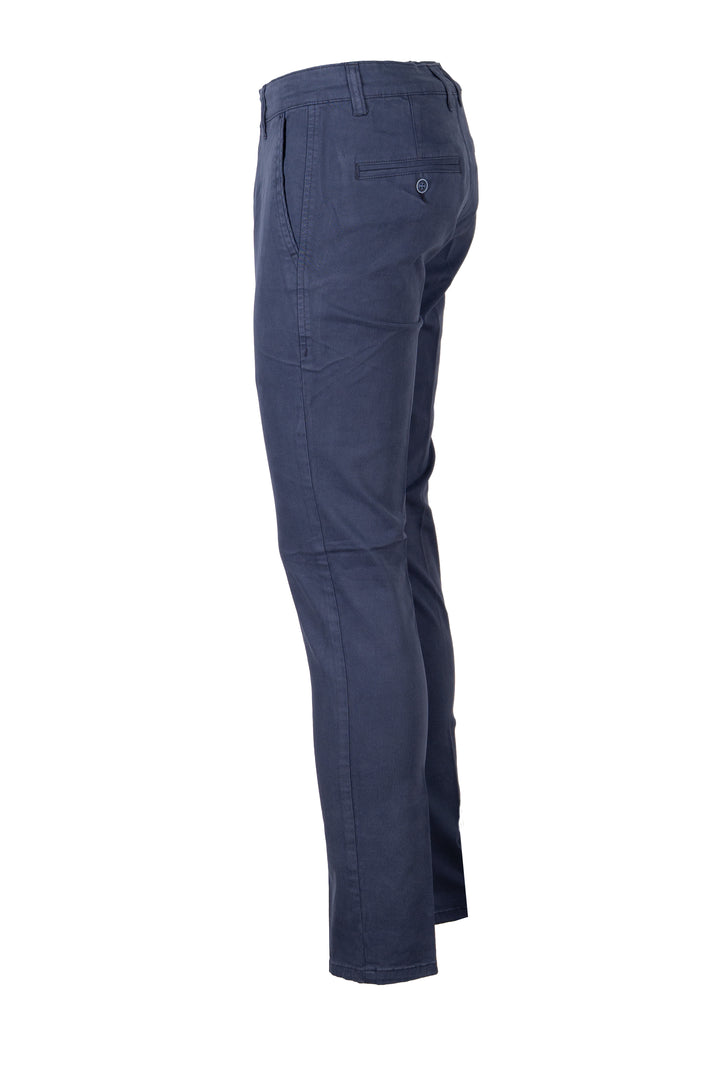 Pantalone uomo tasca america in twill con vestibilità slim fit