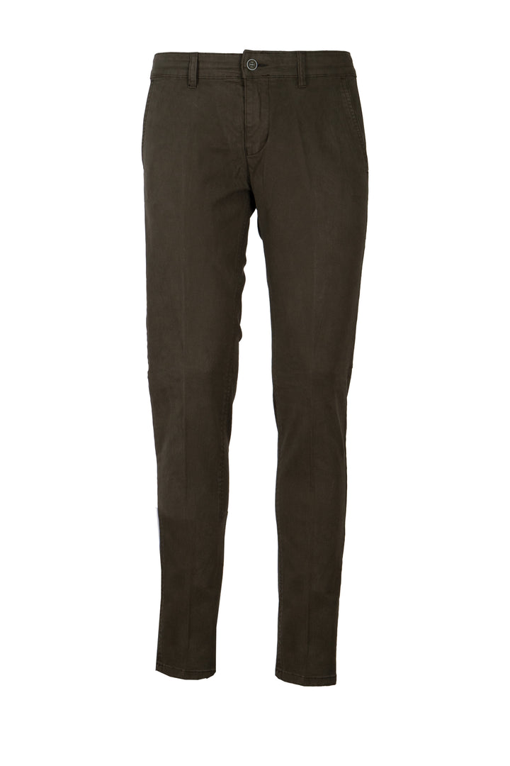 Pantalone uomo tasca america in twill con vestibilità slim fit