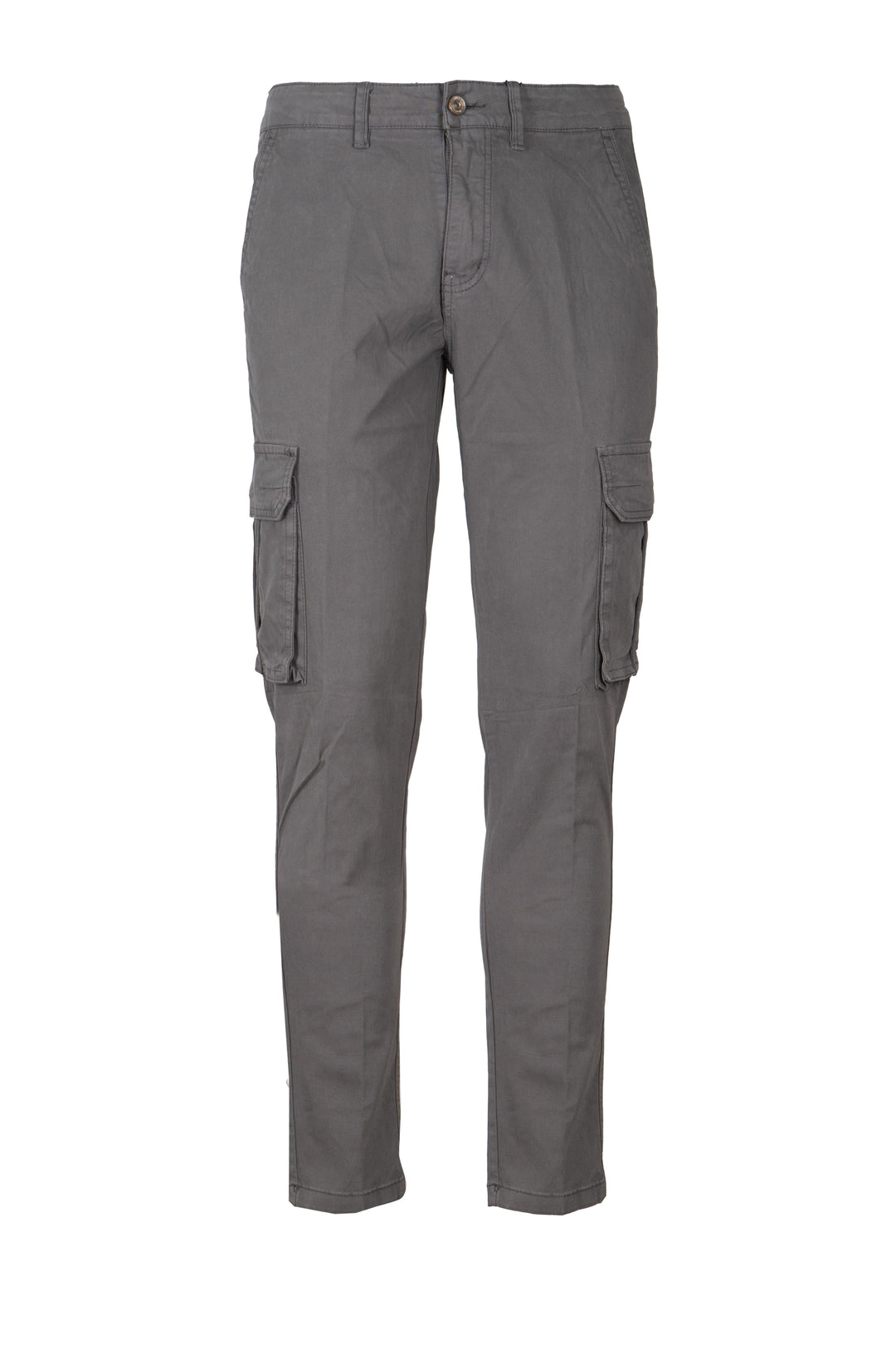 Pantalone uomo modello cargo con tasche a filo vestibilità slim fit