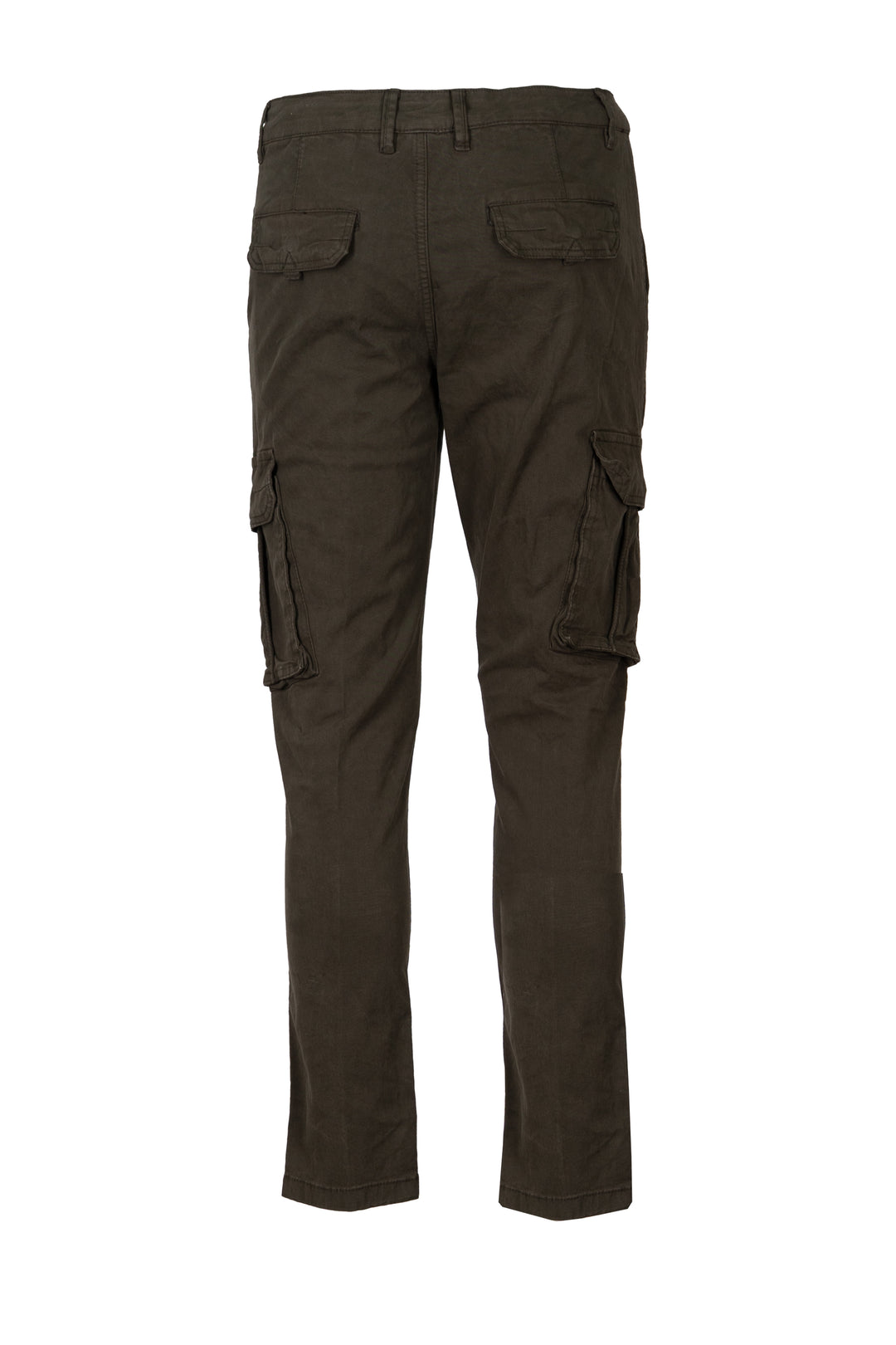 Pantalone uomo modello cargo con tasche a filo vestibilità slim fit