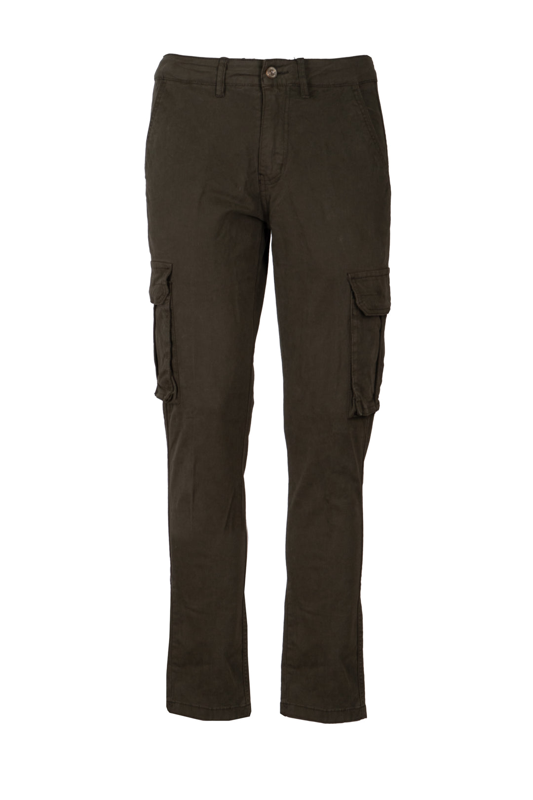Pantalone uomo modello cargo con tasche a filo vestibilità slim fit