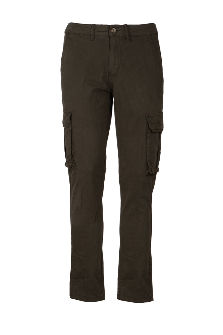 Pantalone uomo modello cargo con tasche a filo vestibilità slim fit