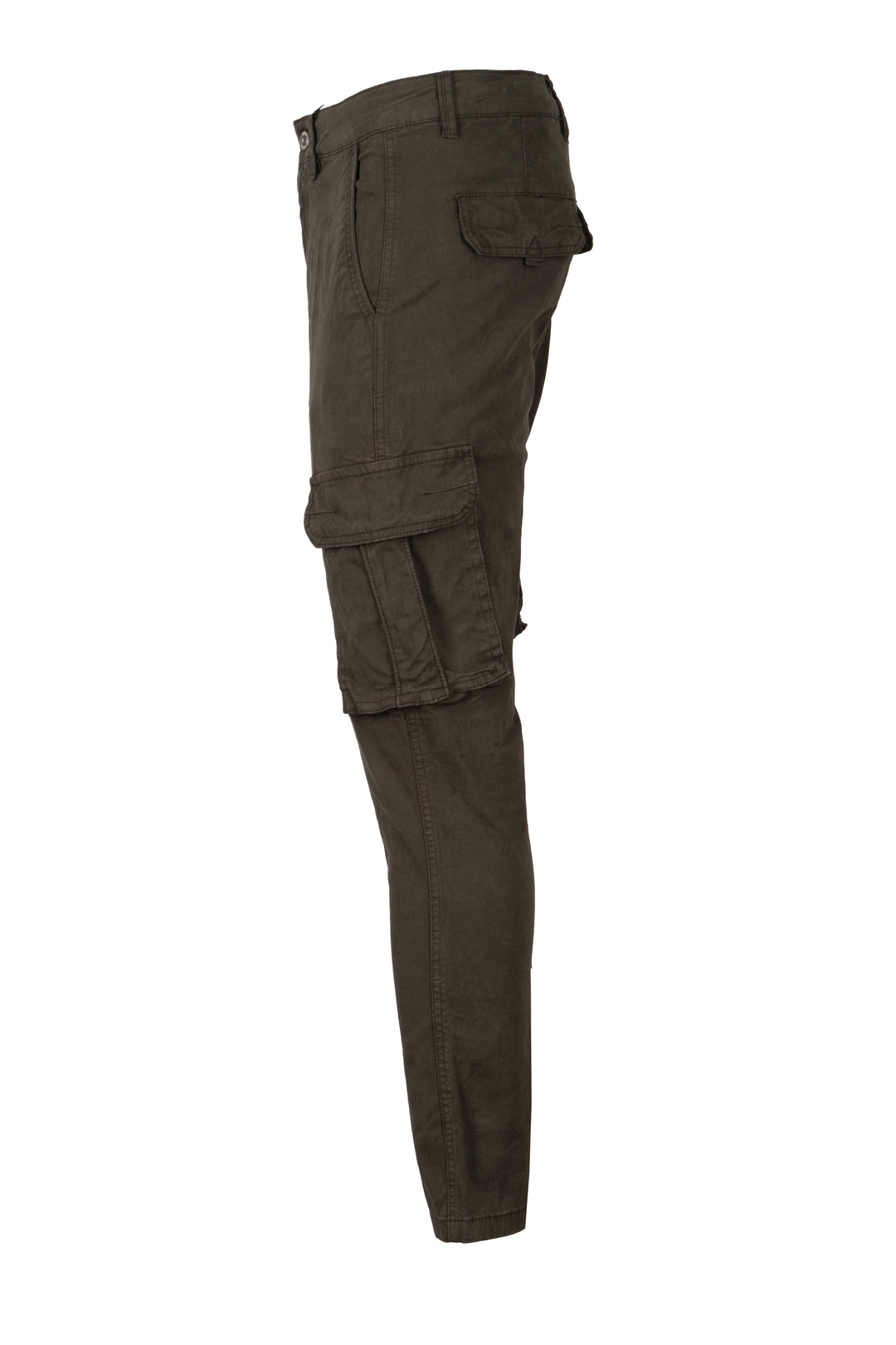 Pantalone uomo modello cargo con tasche a filo vestibilità slim fit