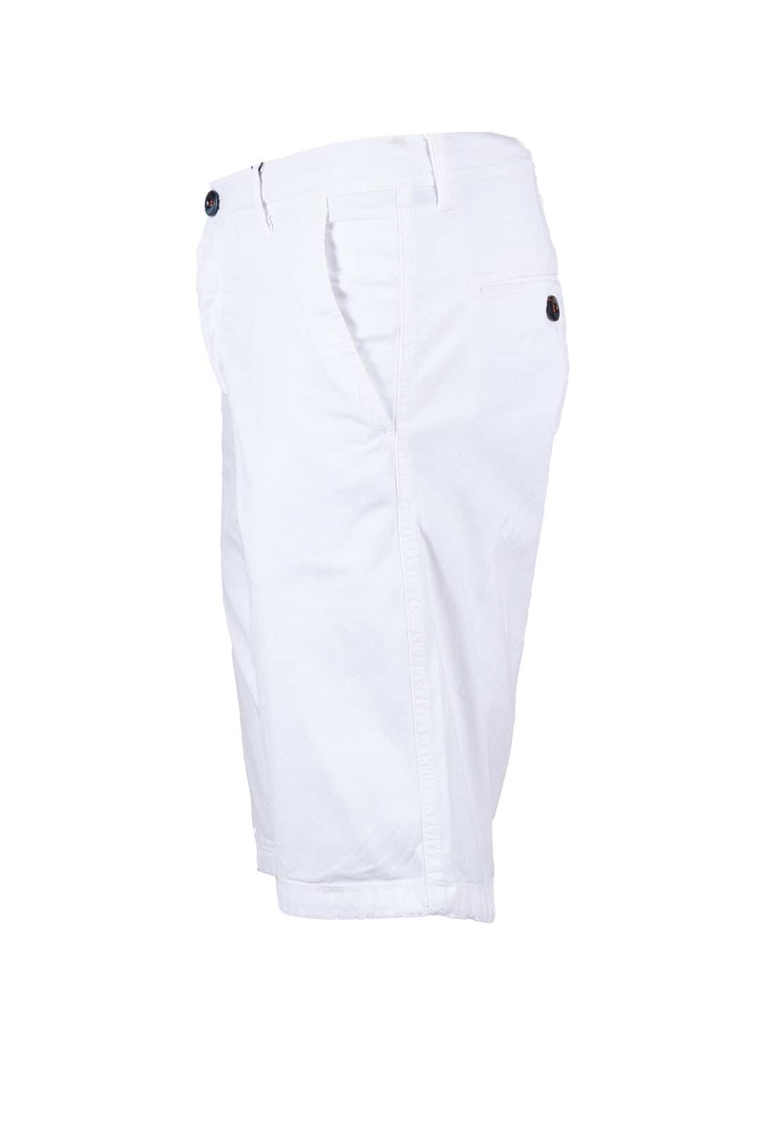 Bermuda in morbido twill elasticizzato con tasca america