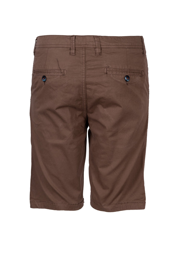 Bermuda in morbido twill elasticizzato con tasca america