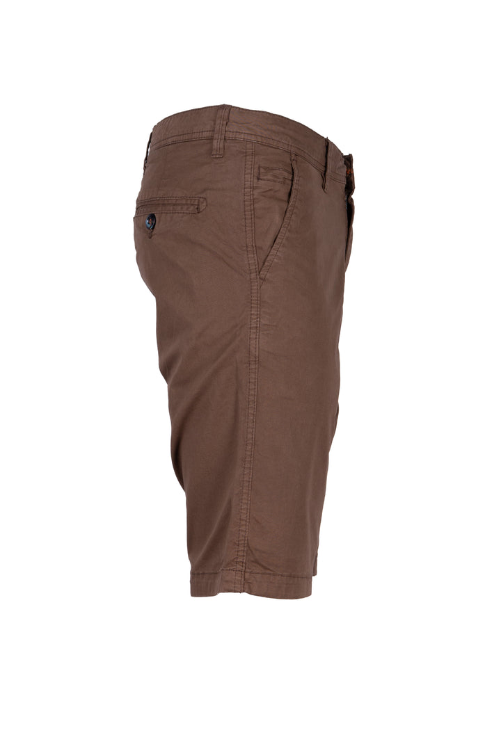 Bermuda in morbido twill elasticizzato con tasca america