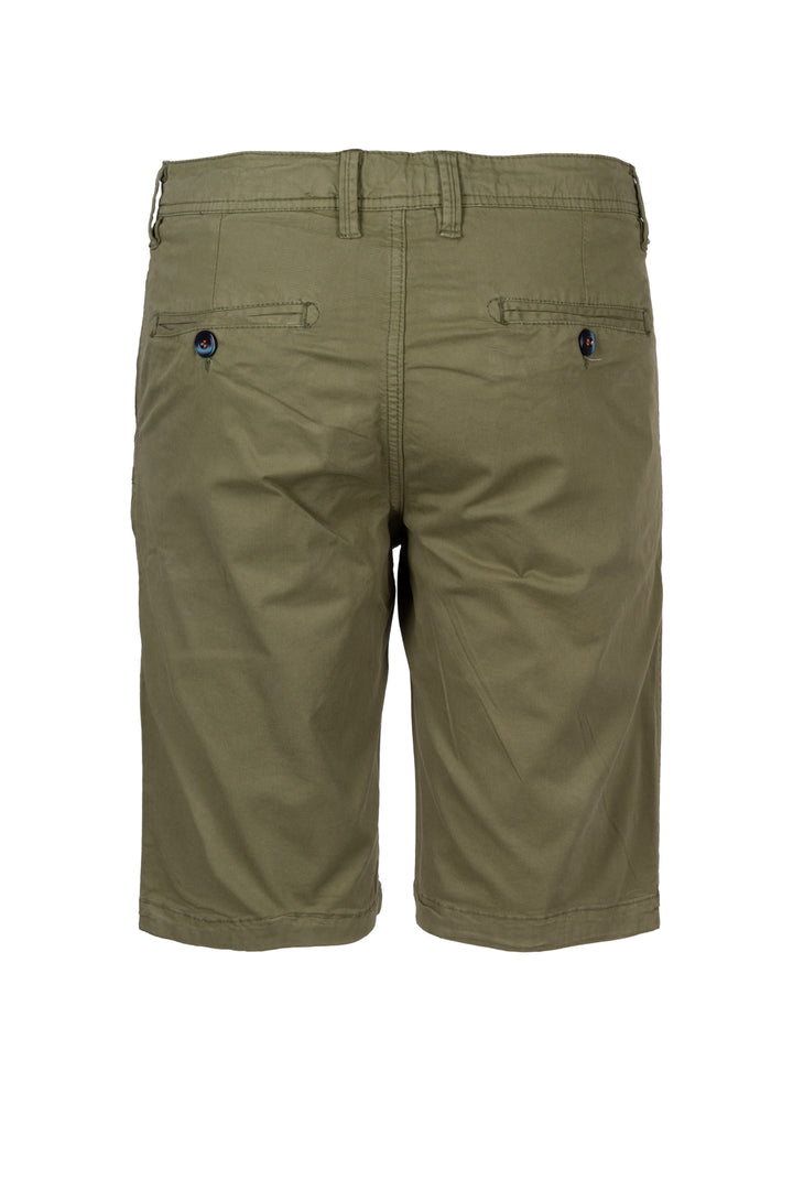 Bermuda in morbido twill elasticizzato con tasca america