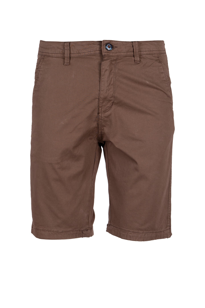 Bermuda in morbido twill elasticizzato con tasca america