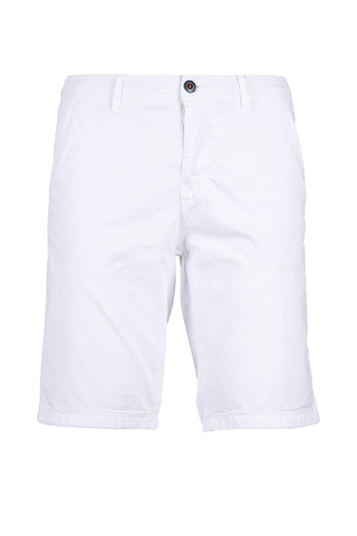 Bermuda in morbido twill elasticizzato con tasca america