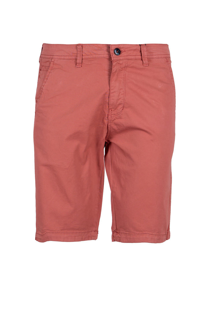 Bermuda in morbido twill elasticizzato con tasca america