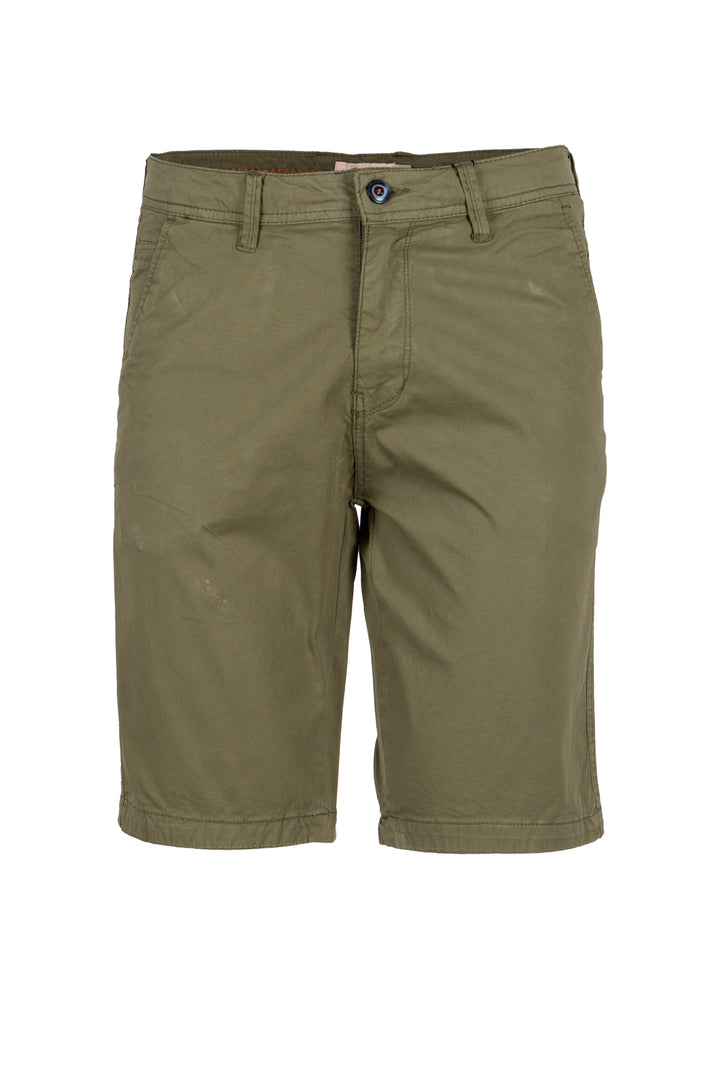 Bermuda in morbido twill elasticizzato con tasca america