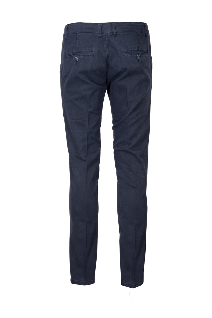 Pantalone uomo tasca america in twill microfantasia