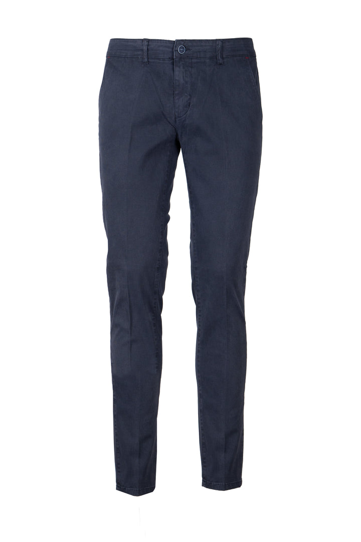 Pantalone uomo tasca america in twill microfantasia