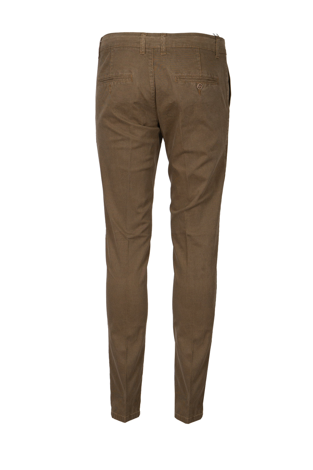 Pantalone uomo tasca america in twill microfantasia